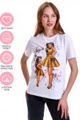 Фуфайка (футболка) жен CRAZY GETUP SS22GJ807A Family t-shirts белый