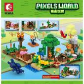 Конструктор SEMBO Pixels World: Поместье в джунглях 419 дет. (606109)