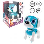 1TOY RoboPets интерактивная игрушка робо-щенок Пудель бел-голубой, свет, звук эффекты, 3 игр режима