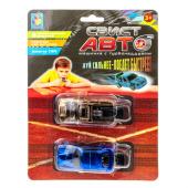 1Toy Свист-авто машинки синяя + горчич. 8  см * 2  штуки, в ассортименте