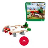 BRIO игровой набор "Северная железная дорога", грузовой поезд, животные, аксессуары, 26 эл., 35х12х35 см.