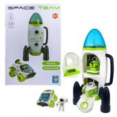 1TOY SPACE TEAM 3 в 1 Ко смический набор (ракета, фрикц. маш., квадроцикл, 3 ко смонавта, свет и звук) коробка