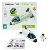 1TOY SPACE TEAM Ко смический шаттл (шаттл со светом и звуком и открывающимися элементами, ко смонавт) коробка