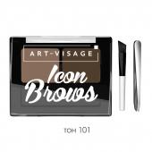 AV Двойные монохромные тени для бровей ICON BROWS 101