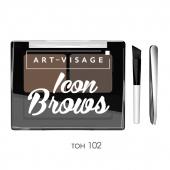 AV Двойные монохромные тени для бровей ICON BROWS 102