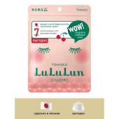 LuLuLun Маска для лица обновляющая и придающая сияние «Сочная вишня из Тохоку» Face Mask Cherry Tohoku 7шт
