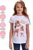 Фуфайка (футболка) д/дев Juno SS22GJ809 Family t-shirts белый