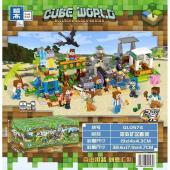 Конструктор ZHEGAO Cube World: Исследование горнодобывающих районов 8в1 8шт в уп. 684 дет. в набор