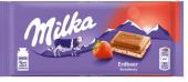 Молочный шоколад Milka с клубничным йогуртом и альпийским молоком 100 гр