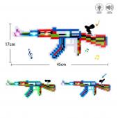 Автомат интерактивный Майнкрафт AK47 45см (свет и звук) 3 вида в ассорти. [цена за шт.] (9930)