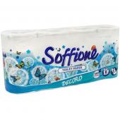 Бумага туалетная SOFFIONE Decoro Blue 2-х сл. 8 рул.