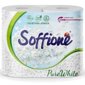 Бумага туалетная SOFFIONE Pure White 2-х сл. 4 рул. АКЦИЯ