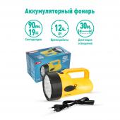 Camelion фонарь-прожектор LED29314 (акк. 4V 2.3Ah) 19 св/д 1.2W(48lm), желтый+черный/пласт, з/у 220V