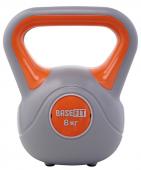 Гиря пластиковая BASEFIT DB-503  8 кг, серый/оранжевый.