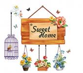 Наклейка многоразовая интерьерная "Sweet Home", декор в комнату (2652)