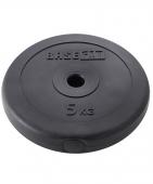 Диск пластиковый BASEFIT BB-203  5 кг, d=26 мм, черный.