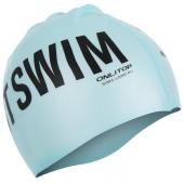 Шапка для плавания взрослая силиконовая Justswim, цвет голубой, обхват 54-60 см