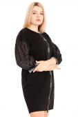 Платье с объемными рукавами женское короткое plus size