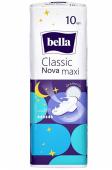 Женские гигиенические прокладки с крылышками bella Classic nova Maxi 10 шт.