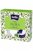 Женские ароматизированные ежедневные прокладки bella FLORA Green tea 70 шт.