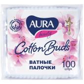 Ватные палочки AURA Beauty 100 шт, пакет