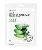 LEBELAGE SOLUTION MASK Тканевая маска для лица с экстрактом алоэ, 25мл