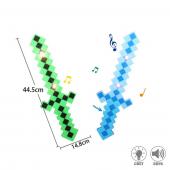Меч интерактивный Майнкрафт 44см (свет и звук) 2 вида в ассорти. [цена за шт.] (9952)