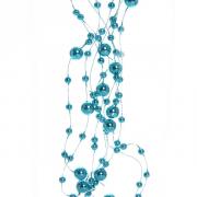 Бусы на ёлку 2м "Роса" d-7,5мм, Голубой