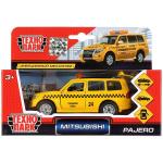 Машина металл MITSUBISHI pajero ТАКСИ 12 см, двери, багаж, инерц. кор. Технопарк в кор.2*24шт
