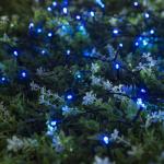 Гирлянда "Нить" 10 м, тёмная нить, 100 LED, свечение синее, 2 режима, солнечная батарея