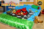 Покрывало Шелк 3D детский 150-200 в ассортименте (Angry birds)