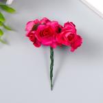 Декор для творчества "Букет из роз" (1 набор=1 букету) в букете 12 цветков МИКС 8 см
