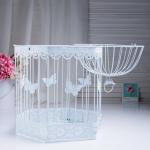 Клетка шестиугольная "Бабочки", 28х48см, белая