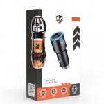 BY Motorsport Автомобильное зарядное устройство, Type-C/USB, 3А, 12В, Быстрая зарядка QC3.0, металл