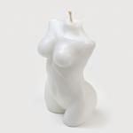 Свеча фигурная "Силуэт женщины", 10х5 см,  белая