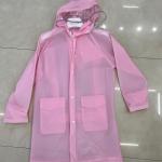 Дождевик-плащ детский "Rainbow" с капюшоном,на молнии, с отдел.под рюкзак, цвет розовый, размер XL(86*54см) ДоброСад