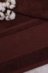 Полотенце махровое Эдельвейс Luxor, 03-107 темно-коричневый, среднее