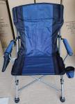Кресло складное с подлокотниками до 120кг 64*53*90 см синее