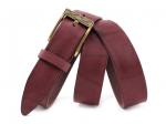 Кожаный бордовый женский джинсовый ремень B35-2040