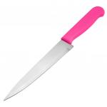 "Универсал" Нож кухонный 165мм цветная пластмассовая ручка, цвета в ассортименте: белый, ярко-розовый, ярко-коралловый (Китай)
