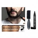 Мужской тату маркер+щетка Guanjing 4-tip Beard Pen Black Master