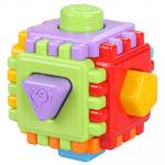 Акция5% Игрушка детская головоломка пластмассовая "Геометрик" логический куб, 10х10х10см (Россия)