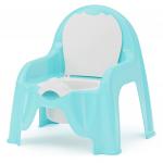 Акция5% Горшок-стульчик детский пластмассовый 1л, 30х30х34,5см, голубой (Россия)