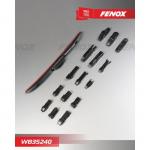 Щетка стеклоочистителя FENOX, 14"/350 мм, гибридная, крепления 15 в 1, WB35240"