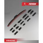 Щетка стеклоочистителя FENOX, 16"/400 мм, гибридная, крепления 15 в 1, WB40240"