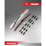 Щетка стеклоочистителя FENOX, 22"/550 мм, гибридная, крепления 15 в 1, WB55240"
