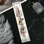 Аксессуар для волос "Мальви" цветы и капельки, 21 см, золото