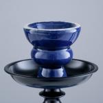 Кальян "Тайшет", маленький, 27 см, d чаши-5 см, шахта елочкой, синий