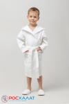 Детский вафельный халат с капюшоном белый В-07 (9)