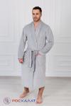 Мужской велюровый халат с шалькой меланжевый ВМ-03 (10)